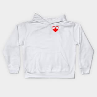 Small Canada Heart Kids Hoodie